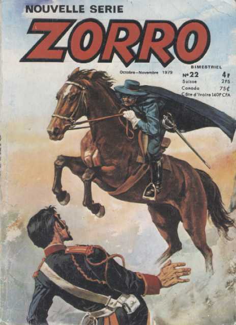 Scan de la Couverture Zorro Nouvelle Serie SFPI n 22